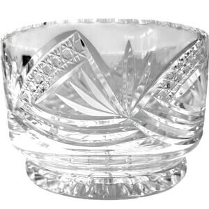 Delta Imports Poland Cut 24%Lead Crystal Vintage Round Centerpiece Bowl-Stunning